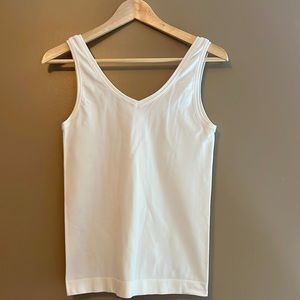 White House Black Market white reversible tank